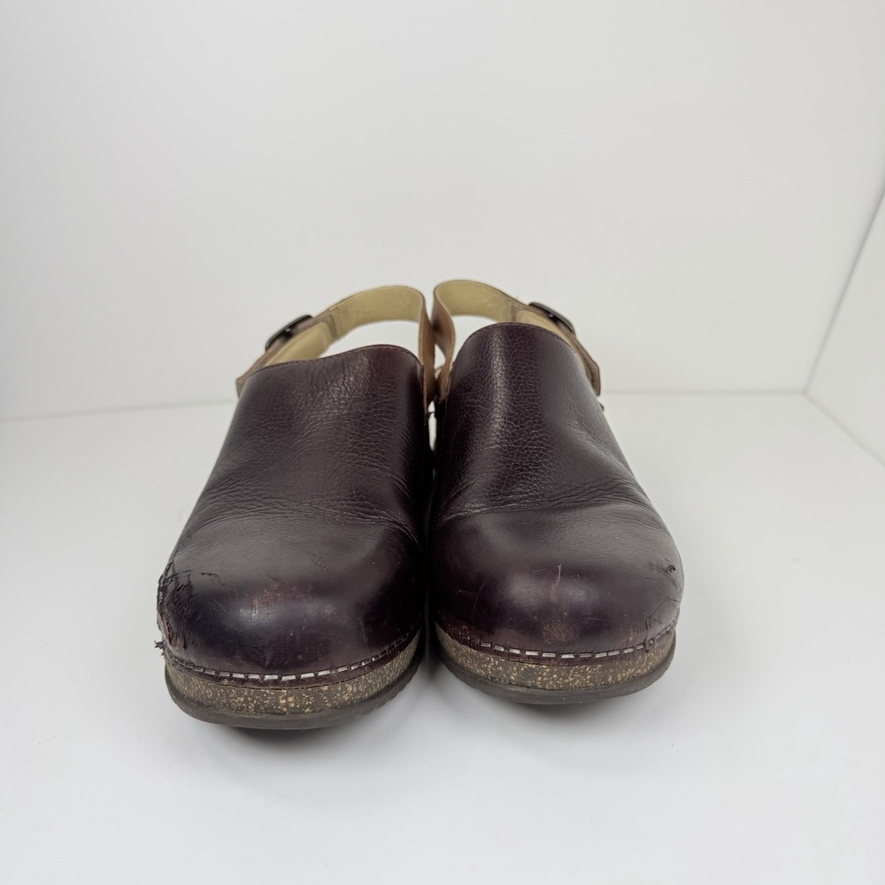 Dansko Merrin Brown Leather Slingback Clogs Women's 39 US 8.5-9 - Picture 2 of 15